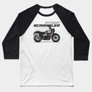 Street Scrambler 900 - White Baseball T-Shirt